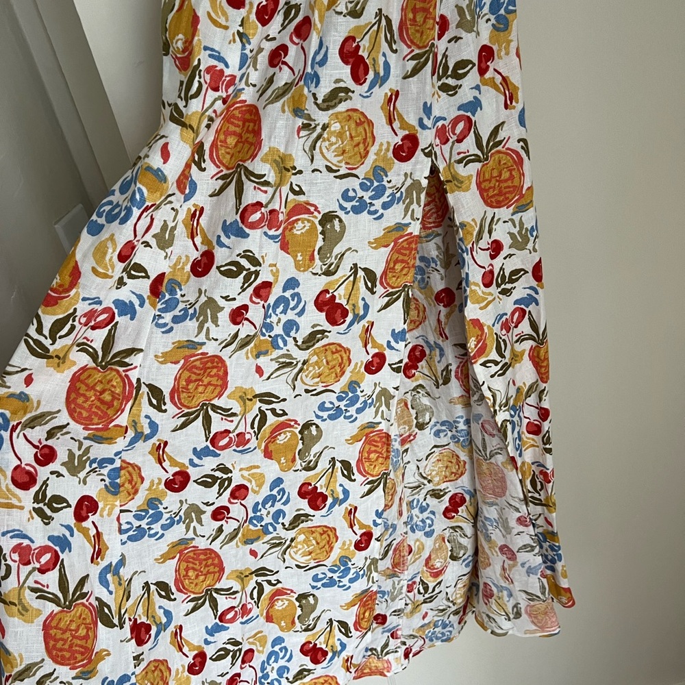 Reformation Anneliese Linen Dress: Fruit Cocktail - Picture 4 of 6